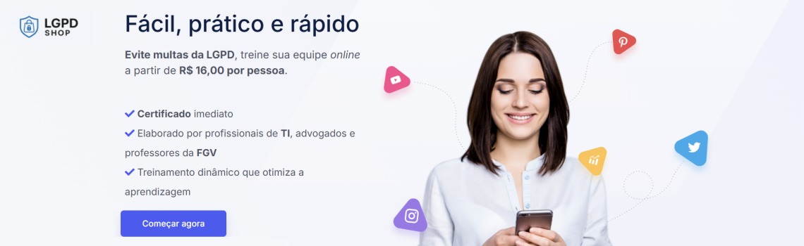 Treine seus colaboradores online em LGPD a partir de R$ 16,00 por participante